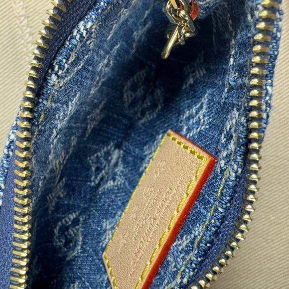Louis Vuitton Denim Key Pouch Cherry LV X TM Murakami Monogram Cerises Bag Rare - Picture 6 of 14
